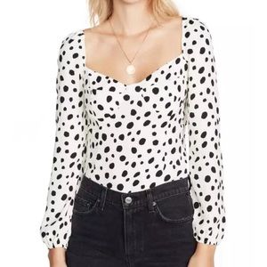 Reformation Ink Blot Reign Long Sleeve Top